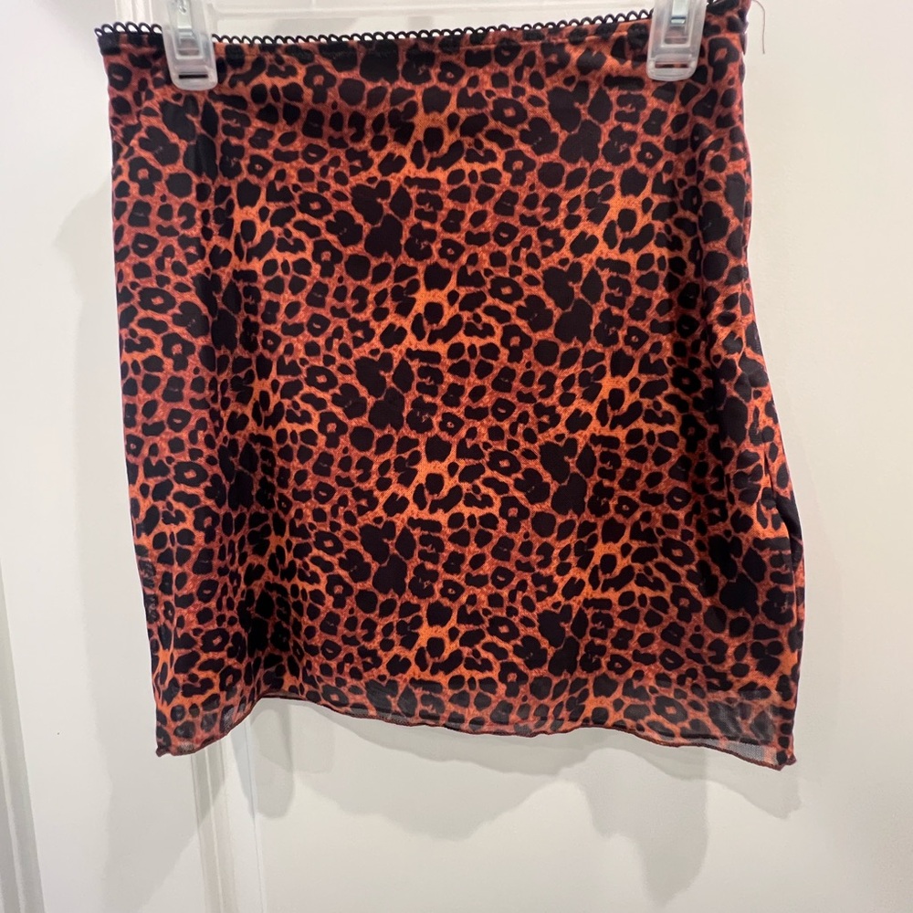 SHEIN Wild Animal Print Mini Skirt